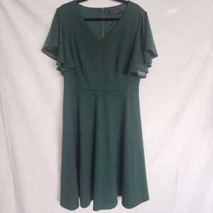 Bridesmay Size 2XL Green A Line Knee Length Bridesmaid Formal Dress
